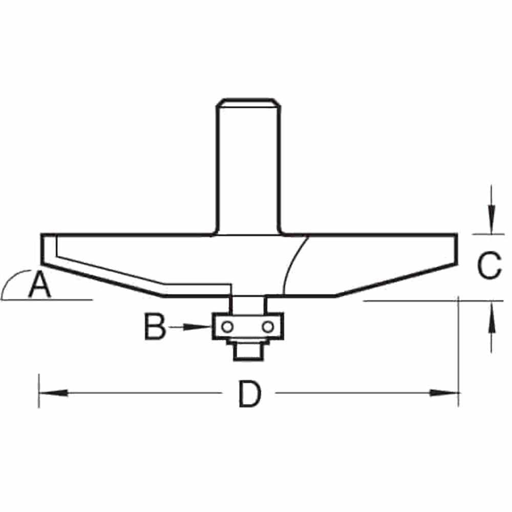 Trend Frez do fazowania paneli z łożyskiem, Ø12,7 mm, trzpień 1/2 | Węglik tungstenu z łożyskiem, do podnoszenia krawędzi paneli, średnica 12,7 mm, trzpień 1/2" C170X1/2TC
