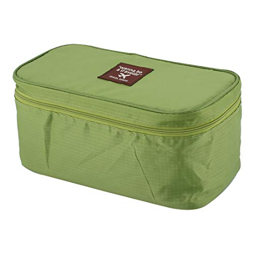 Ruilogod Ropa de viaje portátil Cosmetics Holder Bolsa de almacenamiento Organizador Green