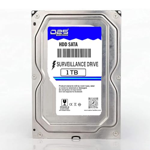 Image of D25 Video 1TB Hard Disk for Hikvision (iDS-7104HQHI-M1 /S) 4 Channel DVR | 1TB Hard Disk for 4 Channel CCTV Camera DVR | 1 TB Surveillance Hard Disk Drive