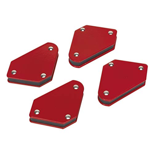 Sealey MQC944 Magnetic Quick Clamp Set, Red, Pack of 4