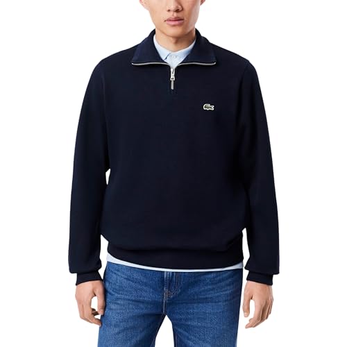 Lacoste Men's Long Sleeve Quarter Zip Cotton Sweatshirt