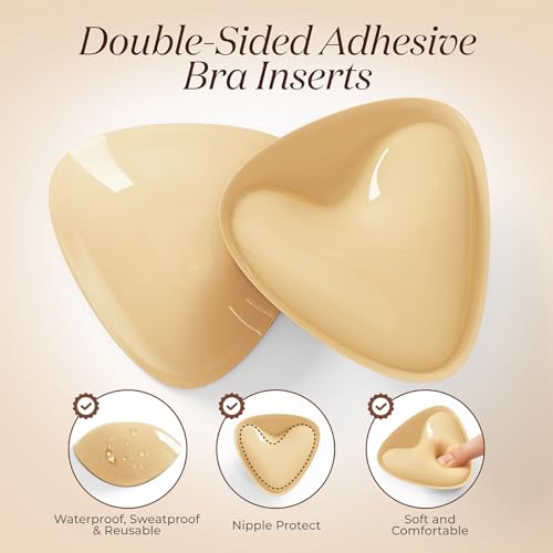 Push up Sticky Bra Pads Inserts, Double Sided Invisible Lift Adhesive Boob Breast Inserts, Women Stick on Bra4