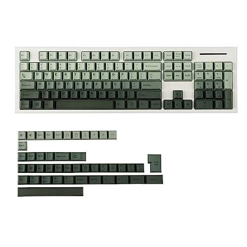 1.7mm Thickness PBT Gradient Keycaps Cherry Profile Dye Sub Mac Keyset for ANSI ISO 104 TKL GK61 96 75 GMMK NCR80 Mx Keyboard 149 Green Gradient