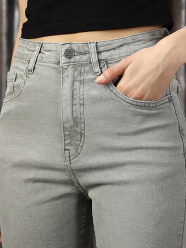 Image of High Star Women Cotton Washed Skinny Fit High-Rise Jeans