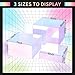 Jolboldy 3Pcs Iridescent Display Risers, Rainbow Acrylic Risers Display Stand Acrylic Cube Box for Collectibles Jewelry Perfume Handbag Food Dessert Party Show (Iridescent-3pcs)