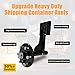 RoloTippi 2-Pack Shipping Container Wheels Kit 6-Lug Bolt On Wheels Shipping Container Hub and Spindle Kit 8000LB Fully Assembled for Up to 40' Shipping Container Heavy-Duty Shipping Container, Black