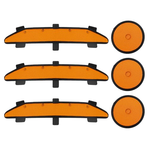 Hard Hat Padding and Sweatband Hard Hat Cooling Liner Accessories Suspension Replacement Sweat Band Washable Insert for Safety Helmet (Orange 6 Pack)
