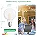 Meconard DC 3V Low Voltage, Solar Replacement Bulbs for G40 outoodr String Lights, Shatterproof 1W LED Bulb, E12/C7 Candelabra Screw Base, Warm White 2200K, 25Pack