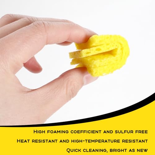 Image of 20 Pcs Soldering Sponge 50x35mm Soldering Iron Cleaning Sponge Replacement Welding Soldering Iron Tip Cleaning Sponge