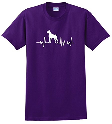 Boxer Gifts for Men Boxer Gifts Dog Lover Heartbeat Boxer T-Shirt 2XL Prpl Purple