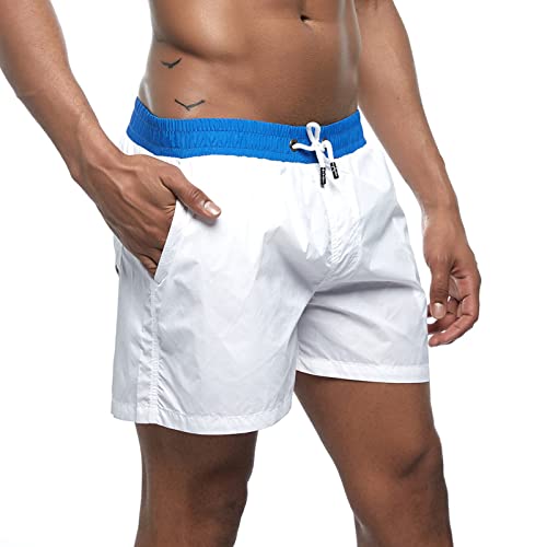 Take Idea Beachshort voor heren, patchwork, sportshorts met trekkoord, regular fit, trainingsshorts, stretchmateriaal, vrijetijdsshort, ademend, hardloopshort, comfortabele fitnessshort, zomerjoggingbroek - Afbeelding 3