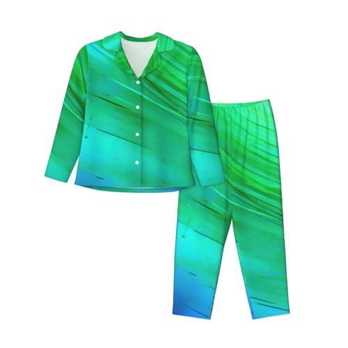 Pyjama 2 pièces manches longues bleu sarcelle idéal pour vos soirées cocooning