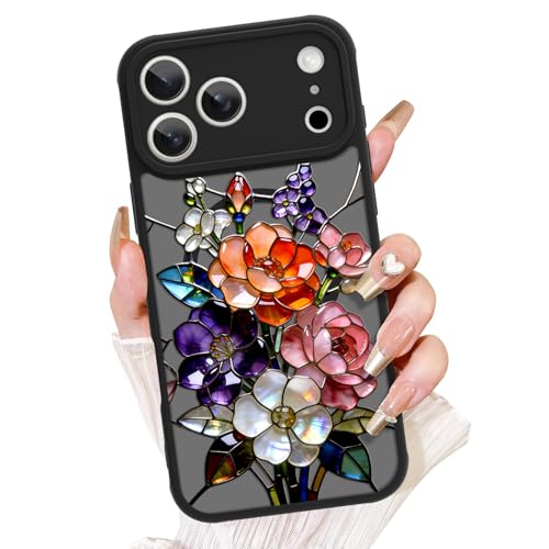 Coque iPhone 17 Pro MagSafe transparente et fine avec motif floral élégant