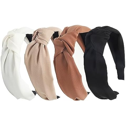 Lvyeer 4 Pack Knotted Headbands for Women Fashion Knot Headbands Natural twisted headband for women Cloth Hairband for Women and Girls (4 Pack-H) Cover