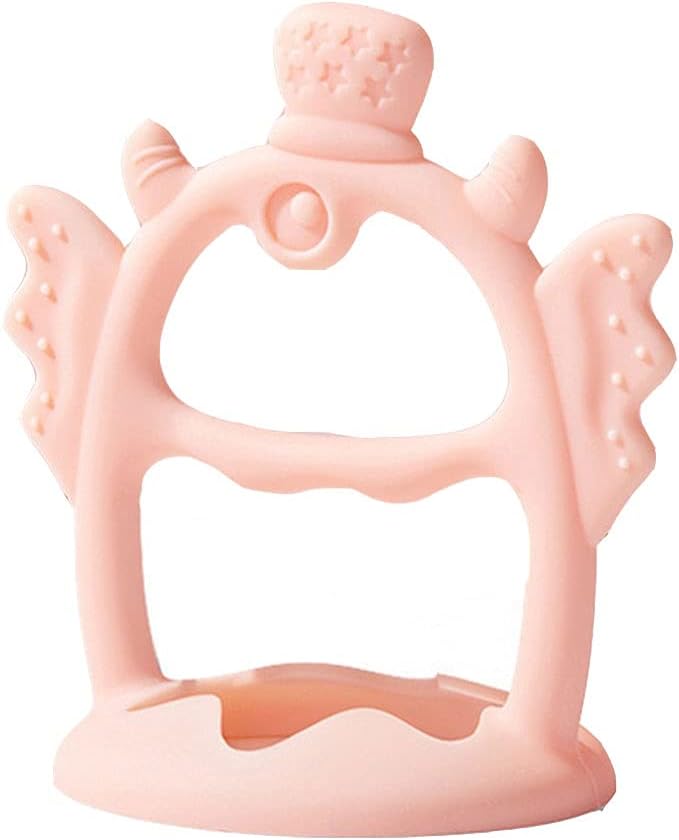 指しゃぶり防止 歯固め おもちゃ 手袋 指しゃぶり防止 矯正器 臭いなし 防止 指しゃぶり 歯痛みを和らげます 手を噛んでいないように保護します 3ヶ月以上の赤ちゃんに適しています Color Pink 授乳 食事