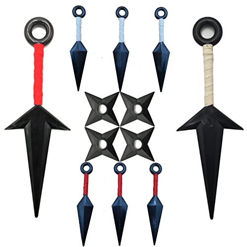 BMARLF Kunai Ninja Cosplay Requisiten Ninja Themed Kostüm Kunststoff Cosplay Zubehör Kunai Set, Schwarz, Medium