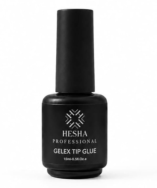 HESHA Professional Gelex Tip Glue – 15ml (0.5 fl.oz) Strong Adhesive UV/LED Soak Off Gel for Full Cover Soft Gel Nail Tips – Professional Nail Extension Glue-image-18