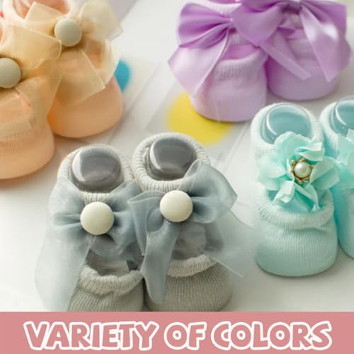 CEAeis Baby Ballet Socks, 3pair Non-skid Socks Shoes for Baby Girls3