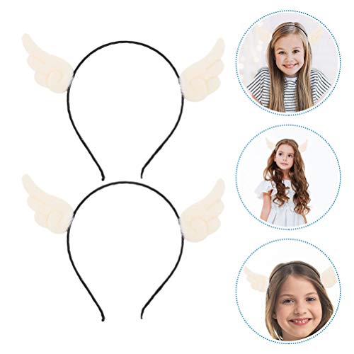 PIXNOR 2 PeÃ§as de Tiara de Anjo Asas AcessÃ³rio de Traje de Halloween para CrianÃ§as CrianÃ§as