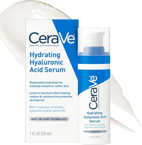 CeraVe Hyaluronic Acid Serum for Face, Hydrating Serum for Dry Skin, 1oz