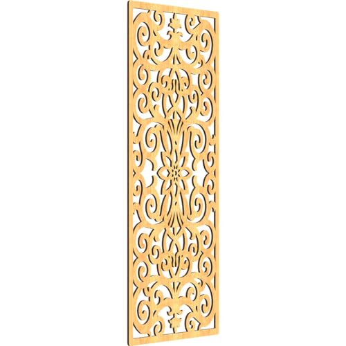 Image of Buel Decorative Pierced Fretwork Wood Wall Panels, 21 3 /8 inchW x 54 3 /8 inchH x 3 /8 inchT, Cherry