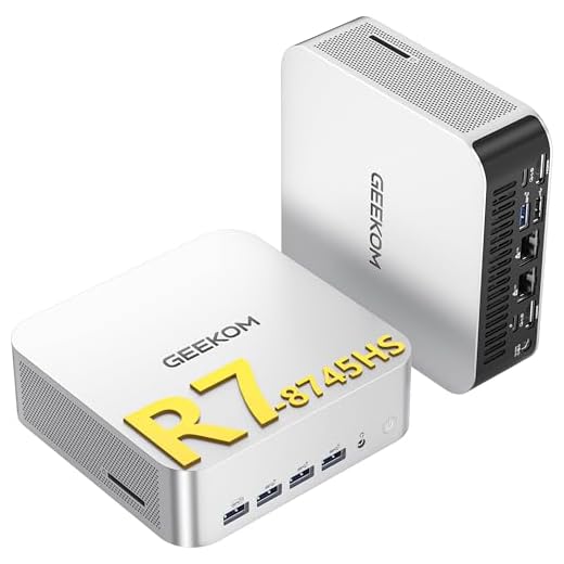 GEEKOM A8 Max Mini PC[Ultimate Performance Edition] with AMD Ryzen 7 8745HS(Beats 6800H) Dual LAN Mini Computer 32GB DDR5 & 1TB SSD(Expandable), Radeon 780M Mini PC Windows 11 Pro/USB4/8K/ SD Slot