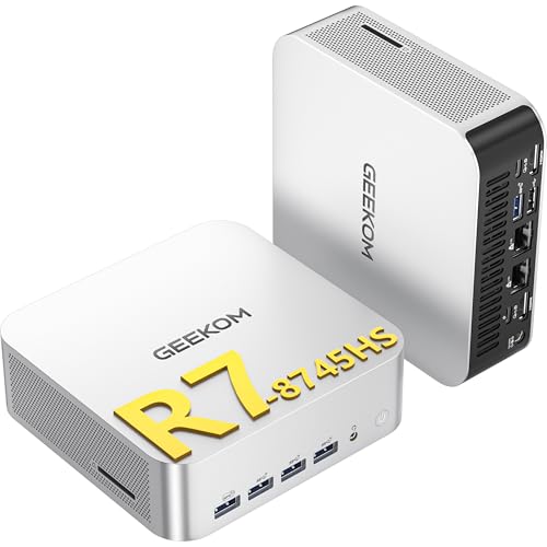 GEEKOM A8 Max Mini PC[Ultimate Performance Edition] with AMD Ryzen 7 8745HS(Beats 6800H) Dual LAN...