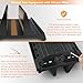 Vertical Laptop Stand Holder, ABS Organizer with Adjustable Dock, All in 1 Design Space-Saving, Sturdy Laptop Computer Holder for PC up to 17.3 inches, MacBook, Mini PC, Pad, Phone (Black, 1 Slot)