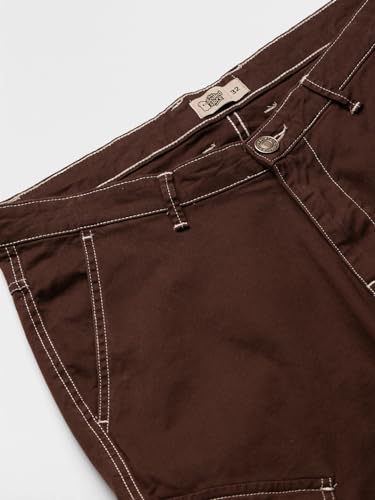 Image of The Souled Store Solids: Teak Mens and Boys Regular Fit Cotton Brown Color Men Cargo Shorts