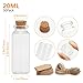 50 Pcs 20ml Mini Glass Bottles with Cork Stoppers, 29x64mm DIY Decoration Tiny Glass Jars, Mini Vials Cork, Message Wishing Bottle with Label Tags and String for Arts Crafts, Decoration, Party Favors