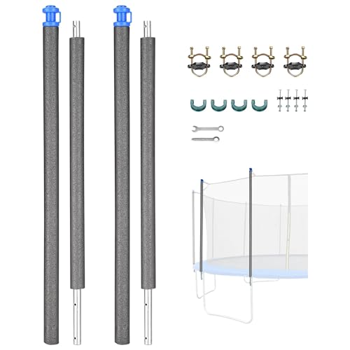 AW Universal Trampoline Replacement Enclosure Poles Accessories with Clamp