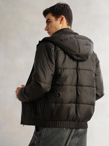 Image of Thomas Scott Men's | Regular Fit | Long Sleeves | Hood Collar | Zip Closure | Dry Clean | 2 Pockets | Polyester | Knitted | Puffer | Jacket