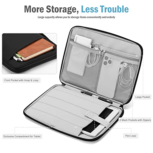 TiMOVO 9-11" Tablet Sleeve Bag for iPad 11-inch A16 2025, iPad 10.9"/10.2", Black, 9-11 Inch - Image 3