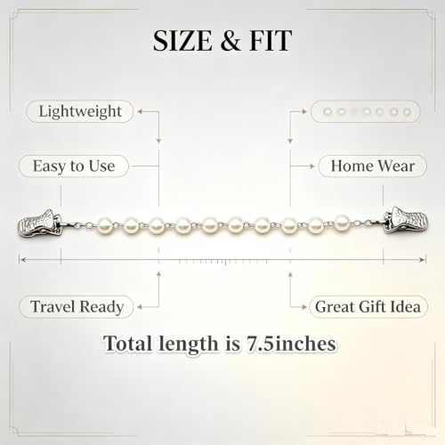 Image of Pearl Sweater Clips Chain Cardigan Dress Top Waist Cinch Clip