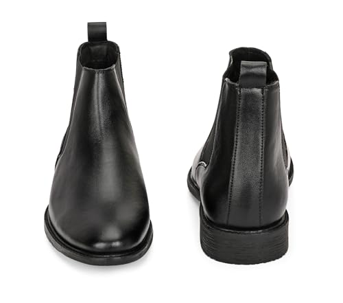 Image of AFROJACK Men's Genuine Leather Chelsea Boots | Stylish & Comfortable Ankle Boots (rd9938)