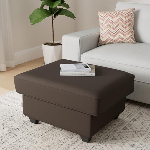 Image of Wakefit Napper Ottoman (Fabric, Dark Earth),Brown