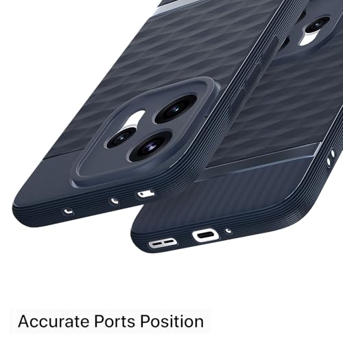 Image of Pikkme Back Cover for Oppo Reno 15 5G Camera Protection 3D Hexa Cube Design Silicone Protective Bumper Case (Blue)