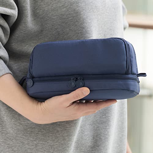 Image of CICIMELON Large Capacity Pen Pencil Case with 4 Compartments, Multi-Slot Pencil Pouch Bag Aesthetic School Supplies Organizer for Teen Girls, Women, Adults (Navy)