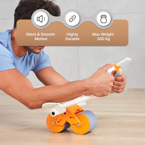 Image of CULT Ab Roller for Men & Women with Elbow Support,Timer and Mobile Holder