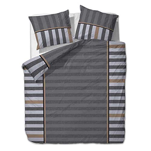 etérea Seersucker Bettwäsche 135x200 cm - bügelfreies Bettwäsche Set mit Kissen - Microfaser Satin nach Oekotex 100 - Reißverschluß - Gestreift...