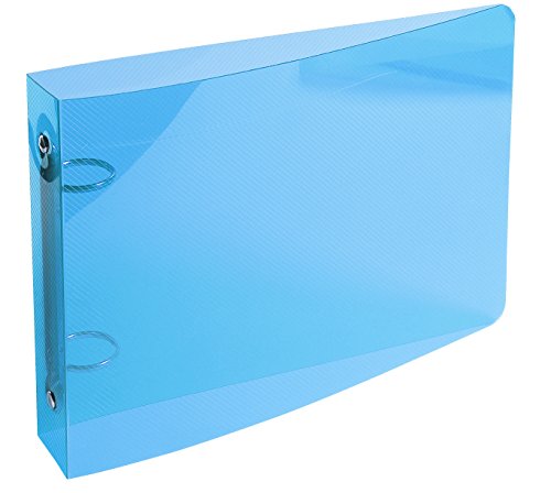 Classeurs Exacompta 51092E bleu en polypropylène à 2 anneaux 25 mm pour fiches 125x200 et A5