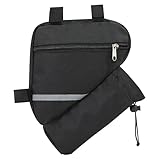 Telaio per borsa da bicicletta – 1,5 l, impermeabile per cellulare, denaro, carta d'identità e toppa, borsa triangolare, borsa per telaio della bicicletta, per bici da città, trekking, bici da strada