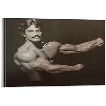 MOJDI Bodybuilder Mike Mentzer Gym Decor Poster Canvas Wall Art Motivatie Painting66 Canvas Painting Wall Art Poster for Bedroom Living Room Decor 12x18inch30x45cm Frame-style