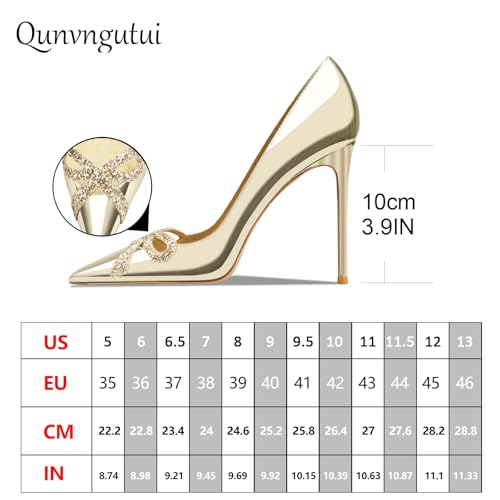 Image of Women's Pointed Toe Shallow Stiletto Heels 4.7 Inch Pumps Wedding Party Banquet Shoes