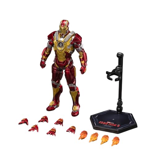 Image of ZD Toys Action Figure - 7 Inch Iron Man Mark 17 Heartbreaker Armor, 1 /10 Scale, Interchangeable Hands, Blast Effects, Display Stand & Durable PVC Build, Ideal Gift, Ages 15+ Years