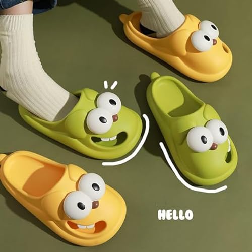 Tongue Kiss Slippers, Cute Funny 3d Big Eye Dog Slipper Fun Cartoon Package Head Eva Slippers4