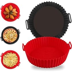 Cazuela Para Microondas MARTHOR 2 moldes de silicona para freidora de aire, horno, cazuela o microondas. Silicona libre de BPA. Felxible pero no deformable. Antiadherente y fácil de limpiar. Tamaño versatil