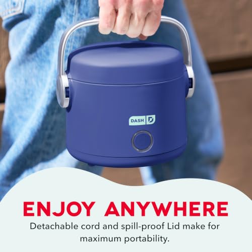 Image of DASH Hot2Go Personal Food Warmer, 20 oz Electric Lunch Box, Blue