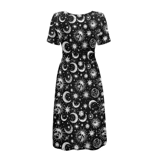 Image of Women's Summer Formal Dresses Short Sleeve Wrap V Neck Dresses Bridesmaid Wedding Guest Dress with Pockets