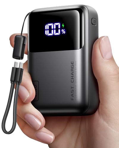 Image of INIU 20000mAh Laptop Power Bank, Ultra Compact 65W PD Dual Fast Charging Portable Charger, Flight-Safe Battery Pack with USB C Cable for Travel, Families, Outdoor, Hiking, Metallic Black